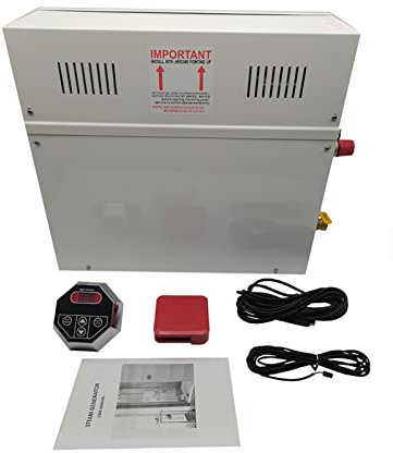 YQVEOT Dampfduschen-Generator-Set, 1 2KW Dampfduschengenerator Haushalt Dampfbad Sauna Trockenbachofen Nass Dampfer Digital Controller Digital Controller für gewerblichen Heimgebrauch
