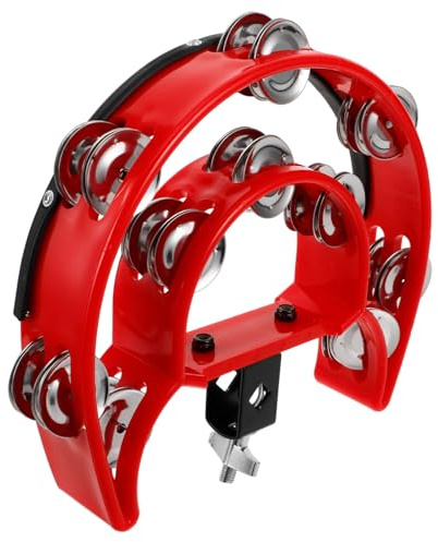 EPIGEIST Drum Mountable Hi-hat Tambourine Mit Doppelter Reihe Aus Metallglocken Installieren Vielseitiges Schlagzeug-accessoire Für Ktv Und Live-performances