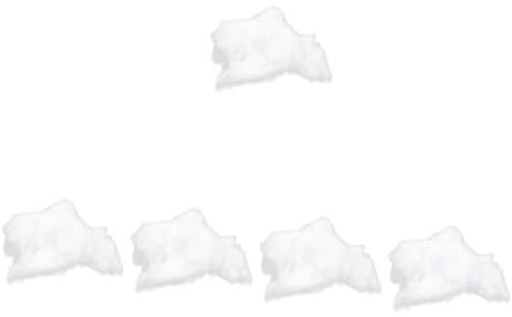 NUOBESTY 5 Stück 1 Kissen Baumwolle Seide Für Sitzsack Lebewesen Hund Cord Kissen Vegan Wurf Gefälscht Welpe Straßenband Mikrolandschaftsverzierung Stand Hirse Weiß Polyester