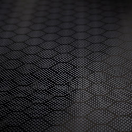 Finest Folia Hexagon Carbon Folie Selbstklebende 3D Autofolie Wabenmuster Car Wrapping Carbonfolie Tuning für Auto Motorrad mit Waben (Schwarz, 0,3m x 1,52m)