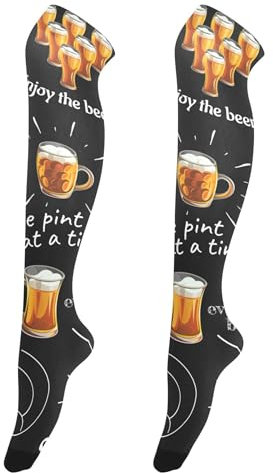 Verres à bière chics noirs au-dessus du genou bas de cuisse bas pour femme jambières personnalisées Femboy Jambières, verres à bière chics noirs, M, Verres à bière Chic Noir, M