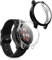 kwmobile Set 2x Custodia Smartwatch Compatibile con Garmin Garmin Venu 2S / vivoactive 4S Cover - Case Silicone Protezione Orologio Fitness nero/trasparente
