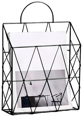 Generisch Wall Mounted M-agazine Rack-Wand Zeitungsständer Hängend Magazinhalter, Metall Wandhalterung Zeitschriftenhalter,Wandkorb Für Büro Wohnzimmer Zeitungsständer