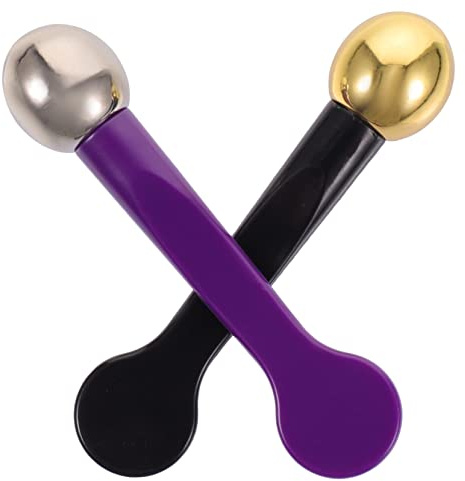 Homoyoyo 2pièces Masseur Oculaire Portable Pratique Applicateur De Crème Pour Yeux Lot De Yeux Accessoires De Massage Cuillère De Crème Compacte Petit