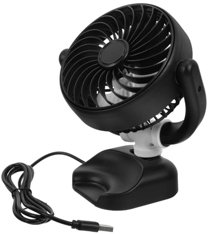 TOKIDNY Ventilador USB para Coche con Cabeza Potente y Silencioso Ventilador Portátil para Salpicadero Accesorio Imprescindible para Verano