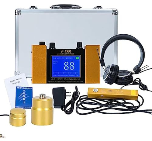 Detector de fugas de agua profesional con 4 modos de frecuencia y pantalla LED, probador electrónico de fugas de tuberías con auriculares para sistemas de calefacción por suelo radiante y tuberías de