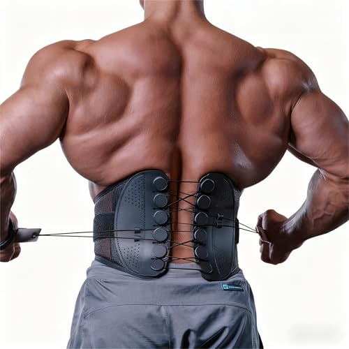 FANZTOOL Rückenstützgürtel mit Bidirektionalem Riemensystem, Atmungsaktive Lendenwirbelstütze, ergonomisch geformt, unisex, flexibel tragbar, für Arbeit Hausarbeit Sport und Autofahren