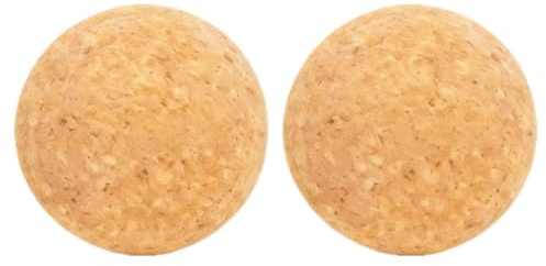 FrostyFlair Kork Massageboll, 2-pack 60 mm boll för myofascial avslappning, naturlig korkboll för triggerpunktsterapi och muskelspänning