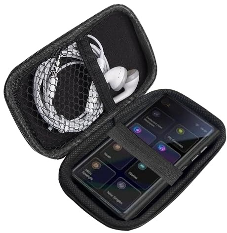 Compatible with Solo4 Mp3 Player Case, Lamshaw Durable EVA Carrying Case, Shockproof & Lightweight Protective Cover Compatible with 24Six Solo4 Mp3 Player (Black, Solo4)
