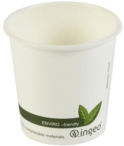 Compostable Hot Drink Cups 4oz / 114ml - Set of 50 - Biodegradable Takeaway Coffee Cups