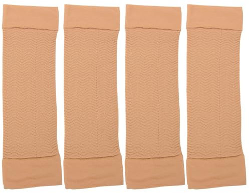 LIOOBO 2 Pairs Wrist Guard Arm Cover for Sports - Compression Sleeve for Lymphedema and Swelling Relief - 23Cm X 6.5Cm Khaki