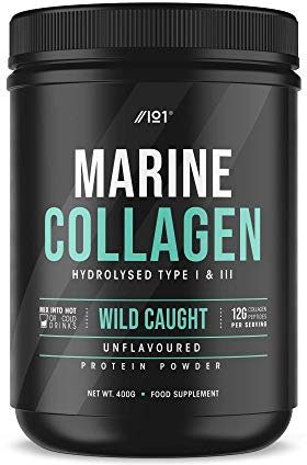 Marine Collagen Protein Powder 400g - Wild-Caught Canadian Marine Collagen - Unflavoured - Types 1 & 3 Hydrolysed Collagen Peptides - 33 Day Supply - by Alpha01