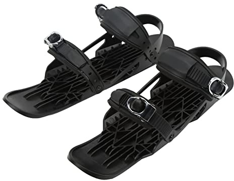 Mini Patines Cortos para Nieve, Patines Cortos Ajustables para Nieve Skiboard para Zapatos de Invierno, Mini Patines de Esquí al Aire para Deportes de Invierno, Esquí de Fond