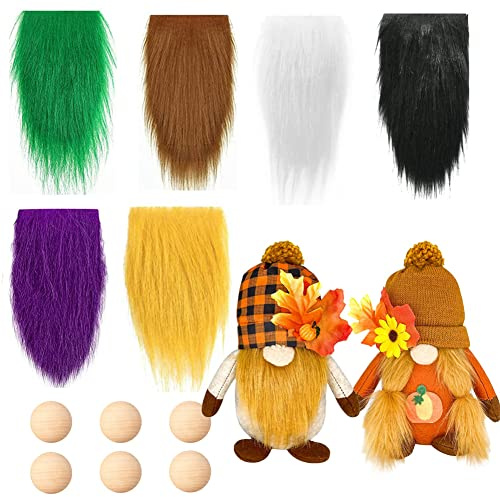 12PCS Ostern Weihnachten Deko Bunte Wichtel Bart Basteln,Vorgeschnittener Wichtelbart,Handgefertigter GNOME Zwergbart Kunstpelzstoff,GNOME DIY Wichtel Puppe Ostern Weihnachten Cosplay Partyzubehör