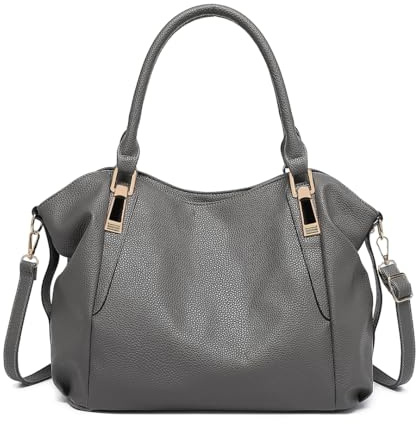 Miss Lulu Women's Tote Bag, Soft PU Leather Shoulder Bag, Fashion Large Handbag for Working Ladies, Simple Elegant for Office Travel School Library Shopping