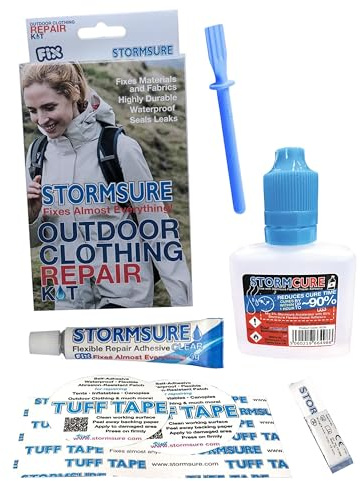 Stormsure Rapid Repair - Outdoor-Kleidungs-Reparaturset + 30ml-Stormcure - Wasserfeste Reparaturen mit 10x Schnellerem Aushärten