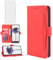 Asuwish Compatible with Nothing Phone 1 One Wallet Case and Tempered Glass Screen Protector Card Holder Stand Leather Flip Cell Accessories Phone Cover for phone1 5g Women Men Red