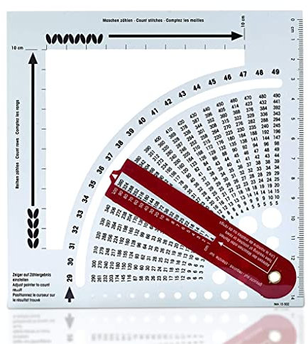 siduytin Knitting Gauge Converter Calculator Frame Lineal Guide Tool Needles Smooth Sweater Crocheting Enthusiast Supplies