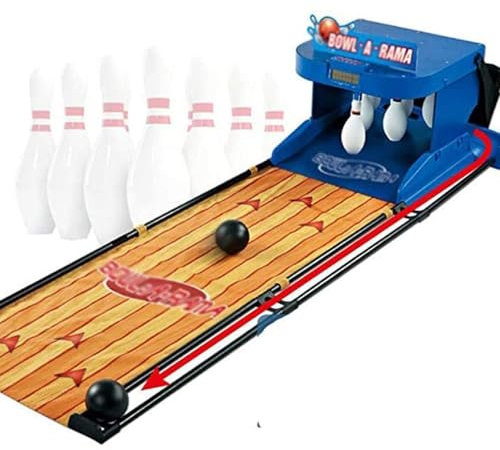 Elektronisk bowlinghall, inomhus bowling spelkonsol, LED elektronisk resultattavla, hopfällbart roligt bowlingspel för vuxna (3.5m)
