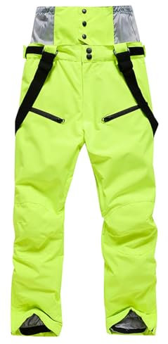 Sunnyuk Tuta Neve Uomo, Salopette Sci Uomo Tuta Invernale Termici Pantalone Snowboard Impermeabile Salopette Curvy Sci Pantaloni Montagna Elasticizzati da Neve Taglie Forti
