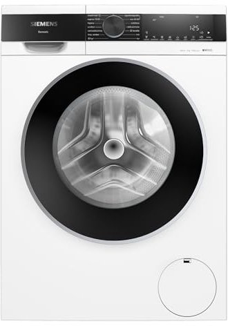 SIEMENS - Lavadora de carga frontal, 9 kg, 1400 r.p.m, antiManchas, Motor iQdrive, Blanco, WG44G2ZAES, 1400 rpm