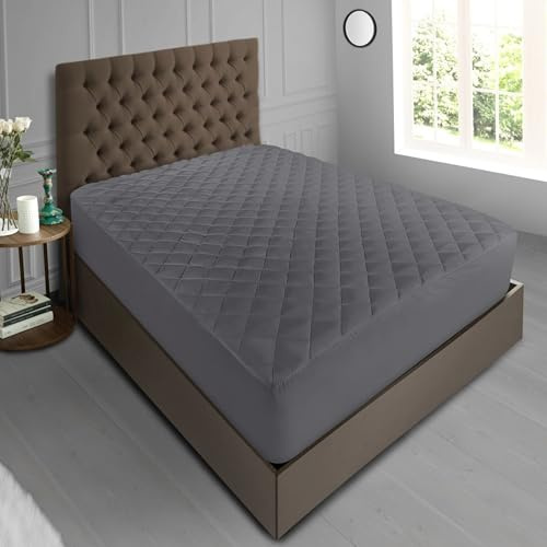 Lions Quilted Mattress Protector Super King Size Bed 180x200cm - Extra Deep Fitted, Stretches up to 25 CM Deep Hypoallergenic Anti Allergy Fitted Mattress Cover