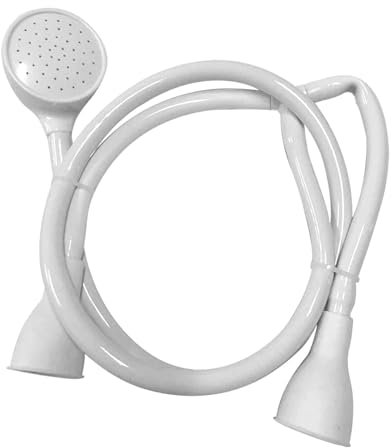 Shower Head & Hose - Push-On Bath Tap Shower Attachment with 120cm Hose,Rub-Clean Nozzles,Compatible with Low/High Pressure Systems
