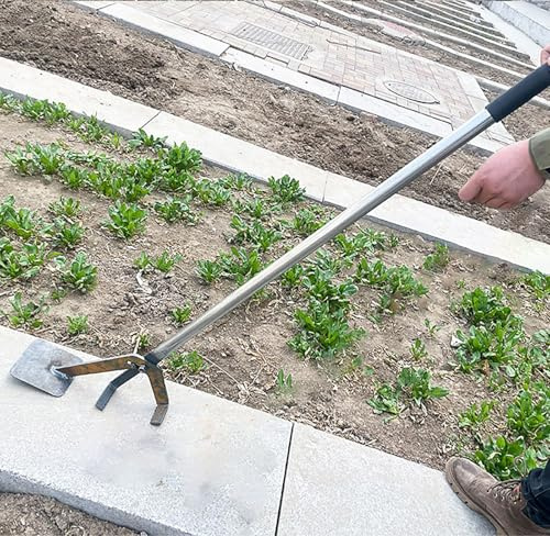 Estrattore di Pali Estrattore per Radici di Piante in Metallo, estrattore per casseforme in Cemento, picchetti per Tende, Pali per recinzioni, Strumento di rimozione Rapida con Manico