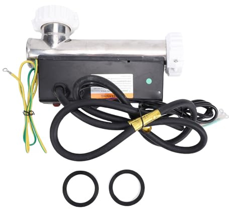 Sorandy Termostato Calentador de Agua de 3KW, Calentador de Agua Eléctrico de Acero Inoxidable para con Control Automático de Temperatura, Impermeabilización para Piscinas Portátiles y