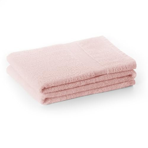 DecoKing Badetuch 70x140 cm Baumwolle Qualität 525g/m² Hellrosa rosa Duschtuch saugfähig Marina