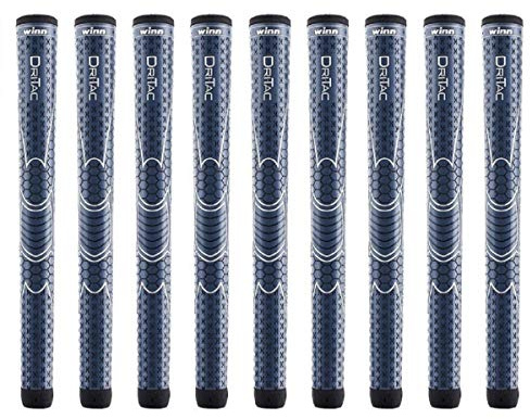 Winn Dri-Tac Oversize +1/8 Navy Blue - 9 Piece Golf Grip Bundle