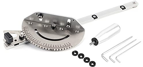 Fafeicy Aluminum Push Handle Miter Gauge, for Table Saw Band Saw Router Table Woodworking Tool, Mitre Saw Accessories