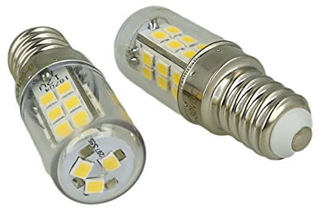 LEDLUX 2 piezas de lámparas LED E14 DC 12V 24V 4W blanco para cementerio señalización luminosa camiones barcos fotovoltaicos [Clase de eficiencia energética A] (6000k)