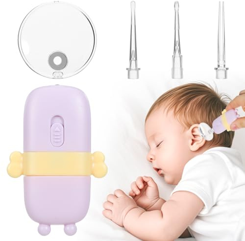 NUOBESTY LED Earwax Remover Tool, Light Up Ear Picker for Kids Earwax Spoon with LED Lights Ear Cleaner for Kids Adult Ear Cleaning Wax Picking Tool