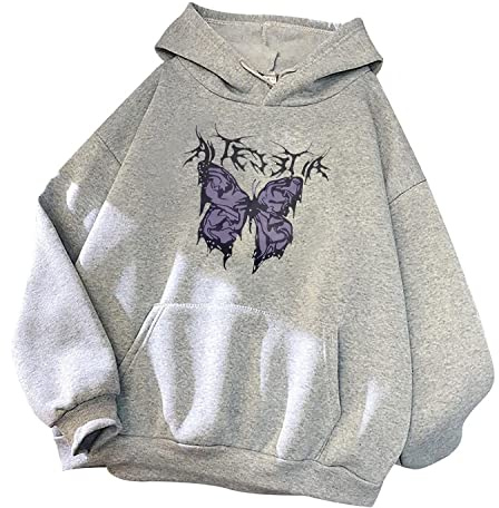 Minetom Damen Kapuzenpullover Langarm Hoodie Kawaii Dinosaurier Hoodies Pulli Teenager Mädchen Mode Casual Sweatshirt Herbst Winter Warme Oberteile mit Kapuze Kordel und Taschen