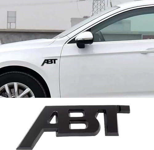 GEFIRE ABT Emblem Metall Aufkleber Zinklegierung Schwarz glänzend Autozubehör Universal Fit