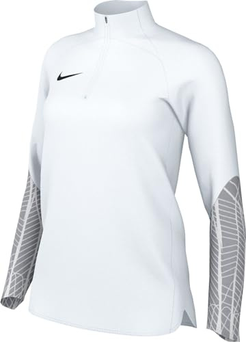 Nike Donna Drill Top W Nk DF Strk23 Dril Top, Bianco/Grigio Lupo/Bianco/Nero, DR2296-100, XS