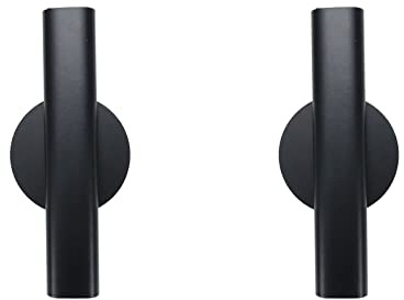 Pufguy Wall Mounted Vase 6.3 Flower Vase Flower Tube Hanging Decoration Minimalist Vase Floral Holder for Home Office Living Room Bedroom Bathroom-2pcs(Black)