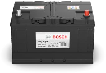 BOSCH 0 092 T30 370 T3 037 Autobatterie/Starterbatterie 110Ah 12V 680A B01 Kompatibel mit IVECO Daily VI Kastenwagen DAILY IV Kasten/Kombi DAILY VI Pritsche/Fahrgestell DAILY III Kasten/Kombi