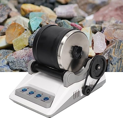 Rock Tumbler Machine Kit,Elektrisch Poliermaschine für Kinder und Erwachsene Steinpolierer Set Professionelle Steintrommel, für Verwandeln Sie raue Steinbrocken in schöne