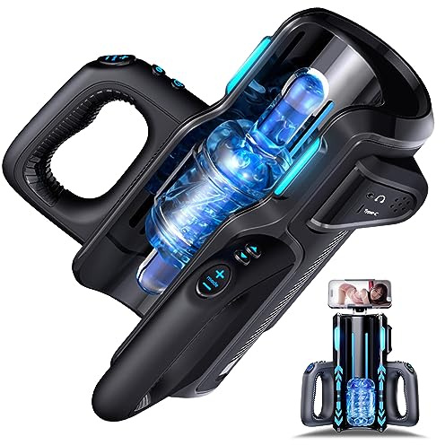 Elektrischer Masturbator Handfrei Cup Mit 10 Stoßfunktion Teleskopfunktion Massagefunktion,Taschenmuschi Masturbieren Für Männer Penis Masturbatoren