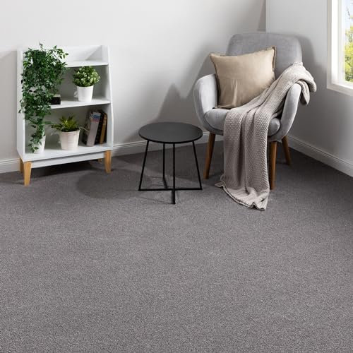 Steffensmeier Teppichboden Elba Meterware | Auslegware für Kinderzimmer Wohnzimmer Schlafzimmer | Taupe, Größe: 200x500 cm
