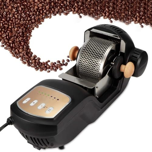 CYMYYDS Electric Coffee Roaster Machine, Automatic Hot Air Coffee Bean Roaster, Home Coffee Roasters Max Baking Capacity 300G, 7-Gear Adjustable, Auto Baking & Cooling