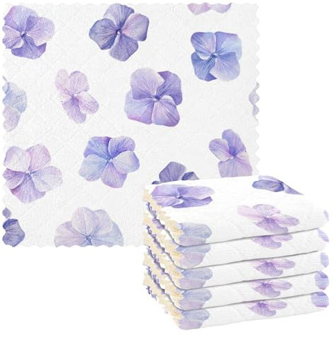 FRODOTGV Blaue Hortensie Blumen Aquarell Küchentuch Mikrofaser Tisch Baumwolle Küche Geschirrtücher Frottee Geschirrtuch Baumwolle Handtücher für Küche