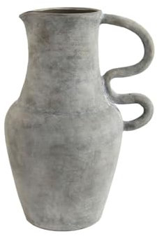 Home ESPRIT Jarrón Gris Claro Terracota Oriental 32 x 27 x 49 cm