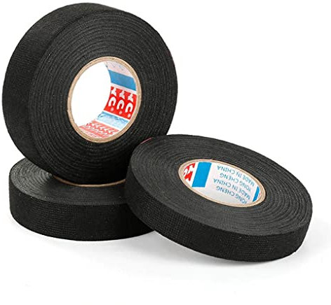 AcaiMe Isolierband, Elektroband, 3 Stück Breite 9/15/19/25/32 mm, Länge 15 m, hitzebeständiges Gewebeband zur Isolierung