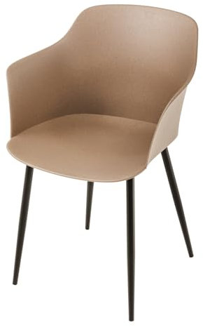 Riess Ambiente Nachhaltiger Design Stuhl UPCYCLING ME - braun - 70% Kaffeefaser Indoor Outdoor recycelt Schalenstuhl wetterfest Gartenstuhl Esszimmerstuhl Küchenstuhl