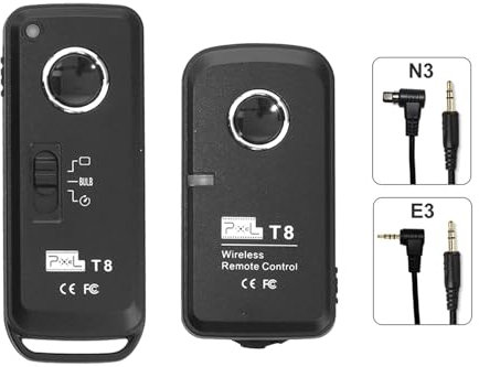 Télécommande d'appareil photo - Déclencheur à distance sans fil pour Canon E3/N3 - Compatible avec EOS RP, R5, R7, R8, R10, T6, T7, T100, 400D, 2000D, D7500, 60D, 50D, 5D, 5D Mark II, 6D, 6D Mark II,