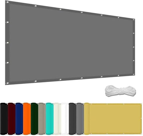 Voile d'ombrage Carré 3 x 4 m Tissus Déperlant Rectangulaire Toile pour Pergola avec kit d'installation Robuste pour Jardin terrasse, Gris Clair