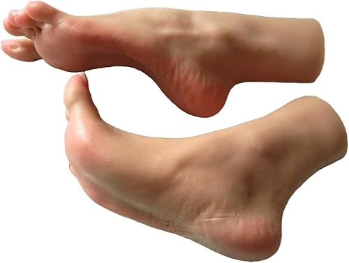 Silikon Füße Weiblich, Lebensgroßes Mädchen Füß Modell Mit Knochen, für Schmuck Sandale Schuhsocken Display Art Skizze (Rechts)